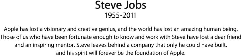 steve jobs epitaffio Apple